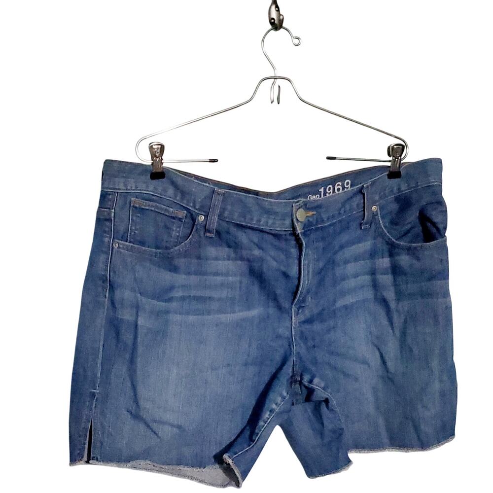 😺 Gap Womens Boyfriend Shorts Size 33/ 16 Oversized Stretch Boho Back-to-School